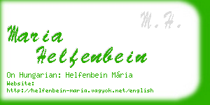 maria helfenbein business card