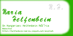 maria helfenbein business card